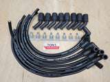 16" MOROSO Ultra 40 Race 8.65mm LSX LS1 LT Universal Unassembled Custom Spark Plug Boots wires