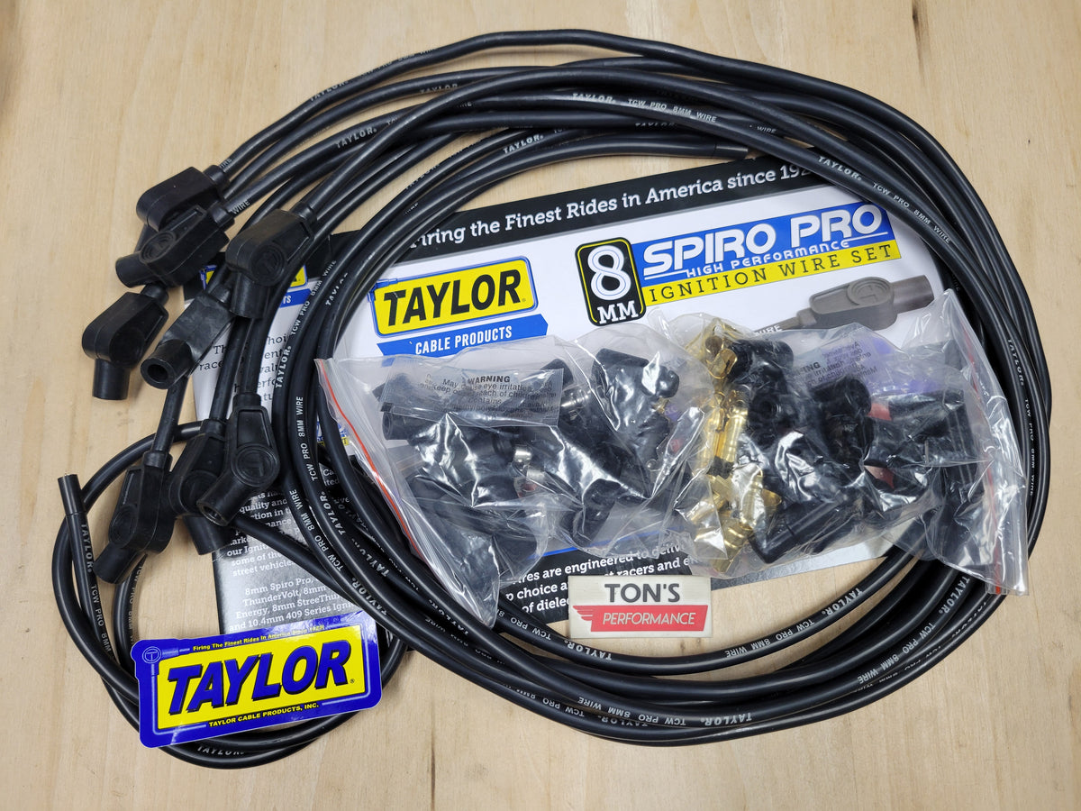 Universal Taylor 8mm TCW Pro Ignition Spark Plug Wire kit - Ford