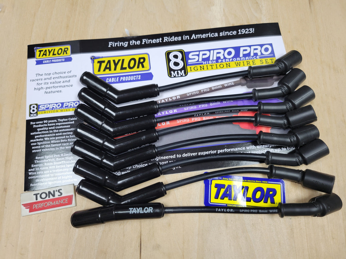 Taylor Ceramic 8mm Spiro Pro GM LS Spark plug wires Ton's Performance