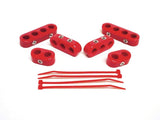 Separadores de cables con abrazadera de rendimiento de Ton para kit de nailon de cable de encendido de 7-8 mm ROJO / NEGRO / AZUL