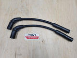 10mm Silicone Plug Wires Harley Sportster 2007+ / PAIR OF SHORT WIRES FOR RELOCATED COIL