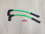 10mm Silicone Plug Wires Harley Sportster 2007+ / PAIR OF SHORT WIRES FOR RELOCATED COIL