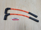 10mm Silicone Plug Wires Harley Sportster 2007+ / PAIR OF SHORT WIRES FOR RELOCATED COIL