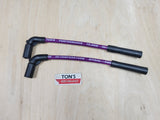 10mm Silicone Plug Wires Harley Sportster 2007+ / PAIR OF SHORT WIRES FOR RELOCATED COIL