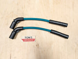 10mm Silicone Plug Wires Harley Sportster 2007+ / PAIR OF SHORT WIRES FOR RELOCATED COIL