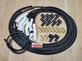 Ton's 8mm Spark Plug Wires White CERAMIC BOOT UNIVERSAL Ford/Chevy Small/Big Block
