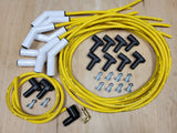 Ton's 8mm Spark Plug Wires White CERAMIC BOOT UNIVERSAL Ford/Chevy Small/Big Block