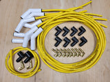 Ton's 8mm Spark Plug Wires White CERAMIC BOOT UNIVERSAL Ford/Chevy Small/Big Block