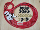 Ton's 8mm Spark Plug Wires White CERAMIC BOOT UNIVERSAL Ford/Chevy Small/Big Block