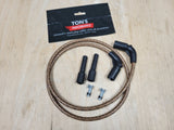 Universal 48" 8mm Suppression Core Cloth Braided Spark Plug Wire kit - Harley Motorcycle (07+)