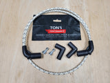 Universal 48" 8mm Suppression Core Cloth Braided Spark Plug Wire kit - Harley Motorcycle (07+)