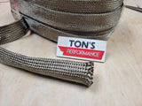 Universal Heat Shield Sleeve Slip On Spark Plug Wire Insulator - Titanium fiberglass