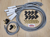 Ton's 8mm Spark Plug Wires White CERAMIC BOOT UNIVERSAL Ford/Chevy Small/Big Block