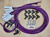 Ton's 8mm Spark Plug Wires White CERAMIC BOOT UNIVERSAL Ford/Chevy Small/Big Block