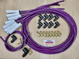 Ton's 8mm Spark Plug Wires White CERAMIC BOOT UNIVERSAL Ford/Chevy Small/Big Block