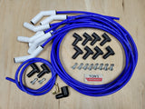 Ton's 8mm Spark Plug Wires White CERAMIC BOOT UNIVERSAL Ford/Chevy Small/Big Block
