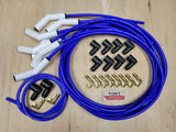 Ton's 8mm Spark Plug Wires White CERAMIC BOOT UNIVERSAL Ford/Chevy Small/Big Block