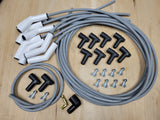 Ton's 8mm Spark Plug Wires White CERAMIC BOOT UNIVERSAL Ford/Chevy Small/Big Block