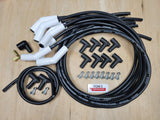 Ton's 10mm Spark Plug Wires White CERAMIC BOOT UNIVERSAL Ford/Chevy Small/Big Block