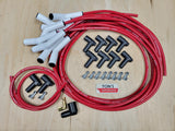 Ton's 8mm Spark Plug Wires White CERAMIC BOOT UNIVERSAL Ford/Chevy Small/Big Block