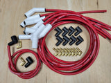 Ton's 10mm Spark Plug Wires White CERAMIC BOOT UNIVERSAL Ford/Chevy Small/Big Block