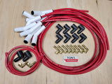 Ton's 8mm Spark Plug Wires White CERAMIC BOOT UNIVERSAL Ford/Chevy Small/Big Block