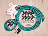 Ton's 8mm Spark Plug Wires White CERAMIC BOOT UNIVERSAL Ford/Chevy Small/Big Block