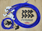 Ton's 8mm Spark Plug Wires White CERAMIC BOOT UNIVERSAL Ford/Chevy Small/Big Block