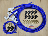 Ton's 8mm Spark Plug Wires White CERAMIC BOOT UNIVERSAL Ford/Chevy Small/Big Block