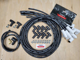 Ton's 10mm Spark Plug Wires White CERAMIC BOOT UNIVERSAL Ford/Chevy Small/Big Block