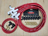 Ton's 10mm Spark Plug Wires White CERAMIC BOOT UNIVERSAL Ford/Chevy Small/Big Block