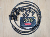 Universal 8mm Cloth Braided Spark Plug Ignition Wire Kit Aircooled VW Bug Spiral Core