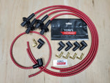 Universal 8mm Cloth Braided Spark Plug Ignition Wire Kit Aircooled VW Bug Spiral Core