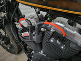 10mm Silicone Plug Wires Harley Sportster 2007+ / PAIR OF SHORT WIRES FOR RELOCATED COIL