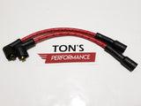 Cloth Braided Plug Wires Harley Sportster 1988 - 2003 / PAIR OF SHORT WIRES FOR RELOCATED COIL
