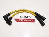 Cloth Braided Plug Wires Harley Sportster 1988 - 2003 / PAIR OF SHORT WIRES FOR RELOCATED COIL