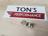 Ring spark plug terminal with spike nickel