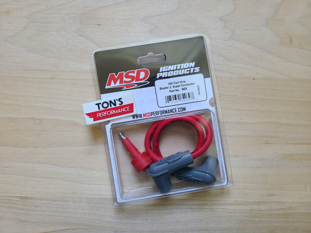 MSD 84039 Blaster 2 Ignition HEI Coil Wire-Super Conductor 8.5mm 90° Boots  Red