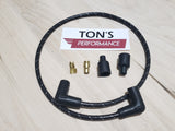 Universal 48" 7mm Copper Core Cloth Braided Spark Plug Wire kit - Motorcycle