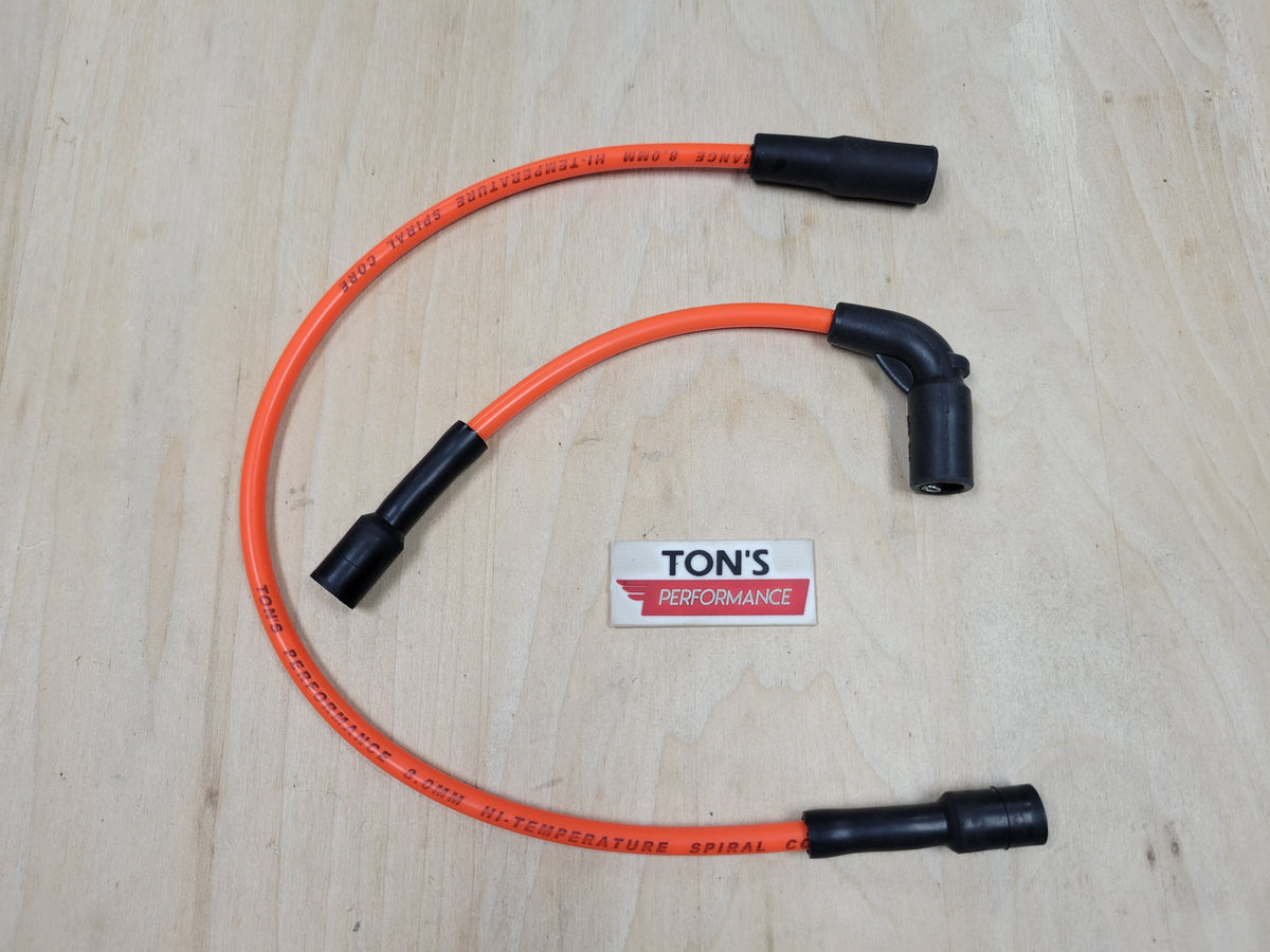 thumbnail image 2 of Ton's Performance Cloth Spark Plug Wires – Harley Sportster 883 1200 04-06 – White/Black 2 of 3