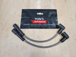 Cloth Braided Plug Wires Harley Sportster 1988 - 2003 / PAIR OF SHORT WIRES FOR RELOCATED COIL
