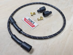 Kit de cables de bujía trenzados de tela con núcleo de cobre de 48 "y 7mm - motocicleta
