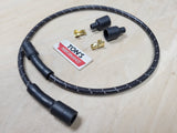 Kit de cables de bujía trenzados de tela con núcleo de cobre de 48 "y 7mm - motocicleta
