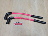 10mm Silicone Plug Wires Harley Sportster 2007+ / PAIR OF SHORT WIRES FOR RELOCATED COIL