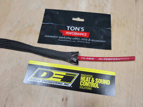 Universal 8 Heat Shield Wrap Slip On Spark Plug Wire Insulator - Foto 4