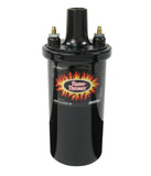 Pertronix Ignition Coil 40011; Flame-Thrower II Black 40,000V Round 1.5 ohms, Oil Filled