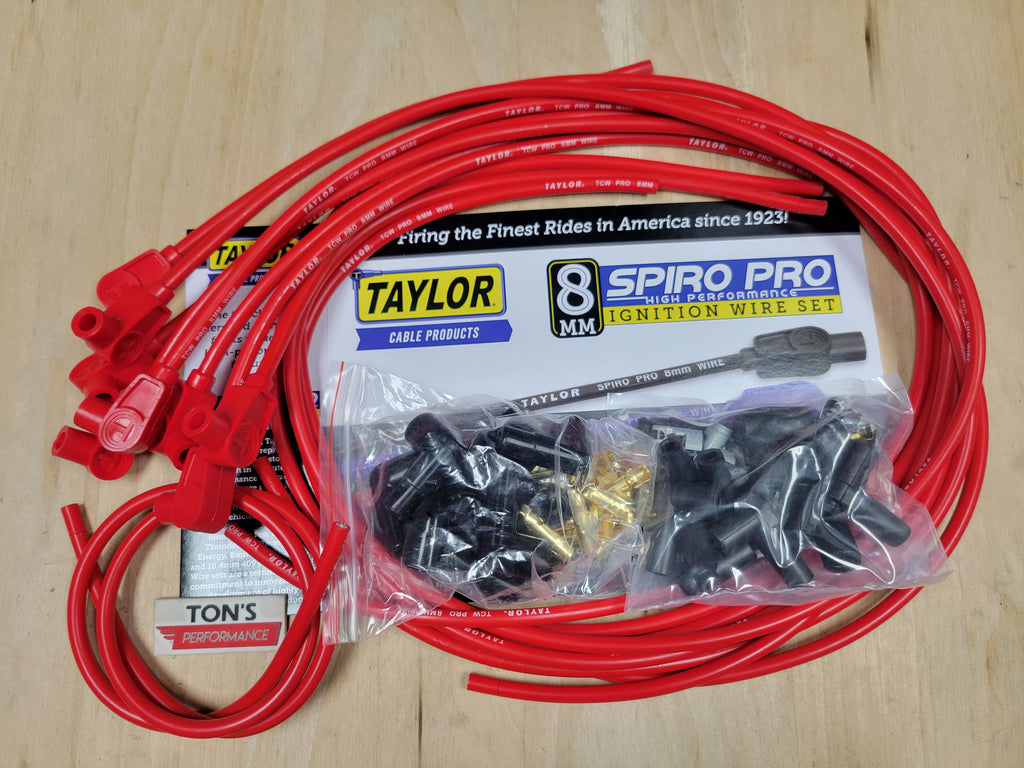 Universal Taylor 8mm TCW Pro Ignition Spark Plug Wire kit - Ford / Che ...