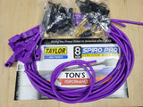 Universal Taylor 8mm Spiro-Pro Ignition Spark Plug Wire kit - Ford / Chevy