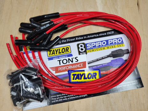 Taylor Spiro-Pro 8.0mm Ceramic Universal LS 4.8L 5.3L 6.0L Spark plug wires 36"