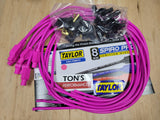 Universal Taylor 8mm Spiro-Pro Ignition Spark Plug Wire kit - Ford / Chevy